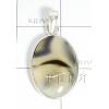 KPLL09043 Genuine White Metal Onyx Pendant