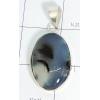 KPLL09049 Beautiful Onyx White Metal Pendant