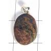 KPLL09116 German Silver Unakite Pendant