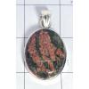 KPLL09117 Genuine German Silver Unakite Pendant