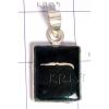 KPLL09136 Exquisite White Metal Moss Agate Pendant