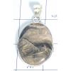 KPLL09143 Exclusive White Metal Petrifywood Pendant