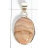 KPLL09144 Wholesale German Silver Petrifywood Pendant