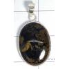 KPLL09147 Fine Quality German Silver Petrifywood Pendant