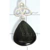 KPLL09151 Elegant German Silver Rainbow Obsidian Pendant