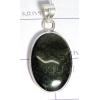 KPLL09155 White Metal Rainbow Obsidian Pendant