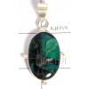 KPLL09164 Luxirious White Metal Azorite Pendant