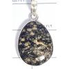 KPLL09171 Exotic White Metal Moss Smoky Quartz Pendant