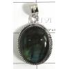 KPLL09197 German Silver Labradorite Pendant