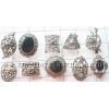 KWKS07003 Lot of 10 large rings with stones and intricate carving