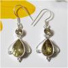 SAELS01045 Lemon Quartz Earrings 925 Sterling Silver