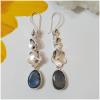 SAELS01057 Labradorite Earrings 925 Sterling Silver