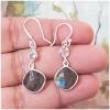 SAELS01058 Labradorite Earrings 925 Sterling Silver