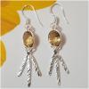 SAELS04007 Citrine Earrings 925 Sterling Silver