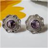 SAELS04026 Amethyst Earrings 925 Sterling Silver