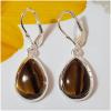 SAELS04035 Tigers Eye Earrings 925 Sterling Silver