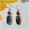 SAELS04061 Labradorite Earrings 925 Sterling Silver