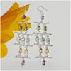 SAELS04070 Multi Stone Earrings 925 Sterling Silver