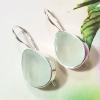 SAEMK08003 Green Prehnite Cut Sterling Silver Gemstone Earrings Wholesale