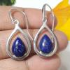 SAEMK08022 Beautiful Handmade Designer Lapis Lazuli Gemstone Earrings 925 Sterling