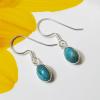 SAEMK08049 Gorgeous 925 Silver Earrings Cab Plain Setting Turquoise Gemstone Earring