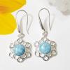 SAEMK08054 Larimar Gemstone New Design Attractive Earrings Sterling Silver Wholesale