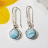 SAEMK08055 Stylish Handmade Light Weight Larimar Earrings 925 Sterling Silver