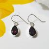 SAEMK08066 Awesome Light Weight Garnet Cut Stone Earrings Wholesale 925 Sterling Silver