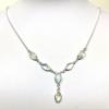 SANLS01001 Rainbow Moonstone Necklace 925 Sterling Silver