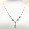 SANLS01003 Rainbow Moonstone Necklace 925 Sterling Silver