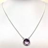 SANLS01015 Amethyst Necklace 925 Sterling Silver