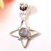 SAPLS01039 Rainbow Moonstone Pendant 925 Sterling Silver