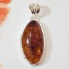 SAPLS01067 Amber Pendant 925 Sterling Silver