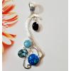 SAPLS01068 Multi Stone Pendant 925 Sterling Silver