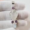 SAPLS01069 Rainbow Moonstone Pendant 925 Sterling Silver