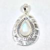 SAPLS01077 Rainbow Moonstone Pendant 925 Sterling Silver