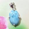 SAPMK08017 Gorgeous Cab Blue Larimar Pendant 925 Sterling Silver