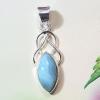 SAPMK08018 Lovely Larimar Cab Gemstone Bezel Pendant 925 Sterling Silver