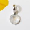 SAPMK08080 Moonstone Cut Gemstone Bezel Pendants Sterling Silver