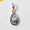 SAPMK08094 Latest Design Bezel Black Rutile Gemstone Sterling Silver Pendant