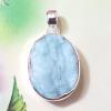 SAPMK08103 Dazzling Rough Larimar Handmade Pendant 925 Sterling Silver