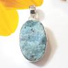 SAPMK08105 Fabulous Sterling Silver Rough Gemstone Handmade Larimar Pendant