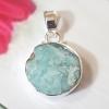 SAPMK08115 Semiprecious Larimar Gemstone Designer Solid 925 Sterling Silver Pendant