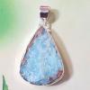 SAPMK08124 Natural Larimar Rough Gemstones Fashionable Pendants Sterling Silver