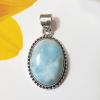 SAPMK08138 Natural Larimar 925 Sterling Silver Gorgeous Handmade Pendants