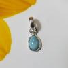 SAPMK08142 Sterling Silver Gorgeous Bezel Larimar Gemstone Handmade Pendants