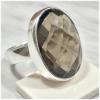 SARLS04002 Smoky Quartz Ring 925 Sterling Silver