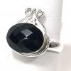 SARLS04010 Black Onyx Ring 925 Sterling Silver