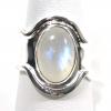 SARLS04020 Rainbow Moonstone Ring 925 Sterling Silver