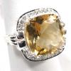 SARLS04028 Citrine Ring 925 Sterling Silver